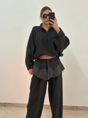 Coordinato tuta gessato