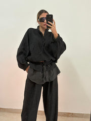 Coordinato tuta gessato