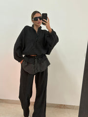 Coordinato tuta gessato