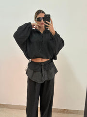 Coordinato tuta gessato