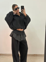 Coordinato tuta gessato