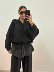 Coordinato tuta gessato