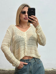 Cardigan in filo