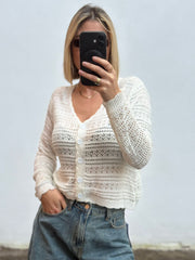 Cardigan in filo