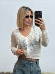 Cardigan in filo