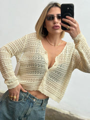 Cardigan in filo