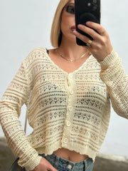 Cardigan in filo