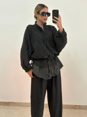 Coordinato tuta gessato