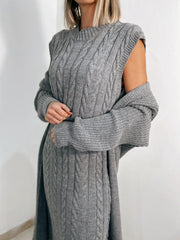 Coordinato AURORA - Abito smanicato + Cardigan | TAGLIA UNICA